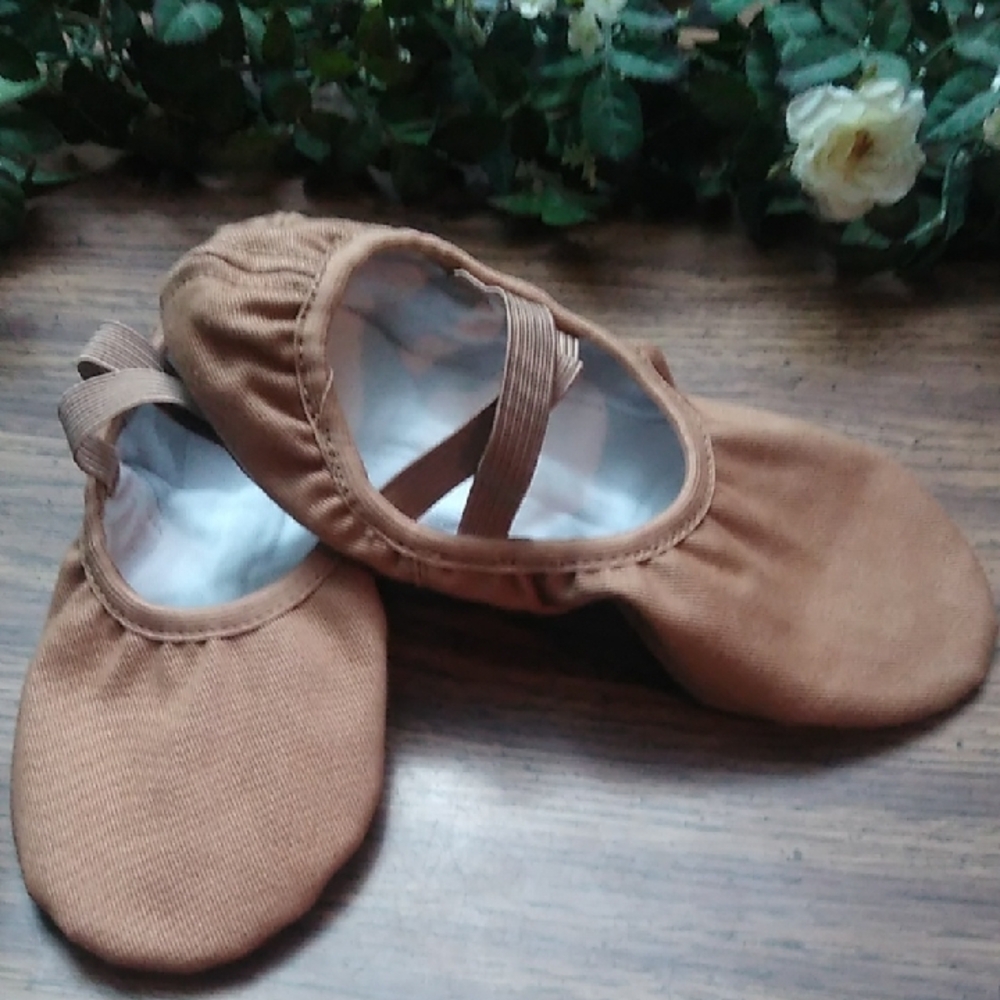 Kids Tan Ballet Shoes